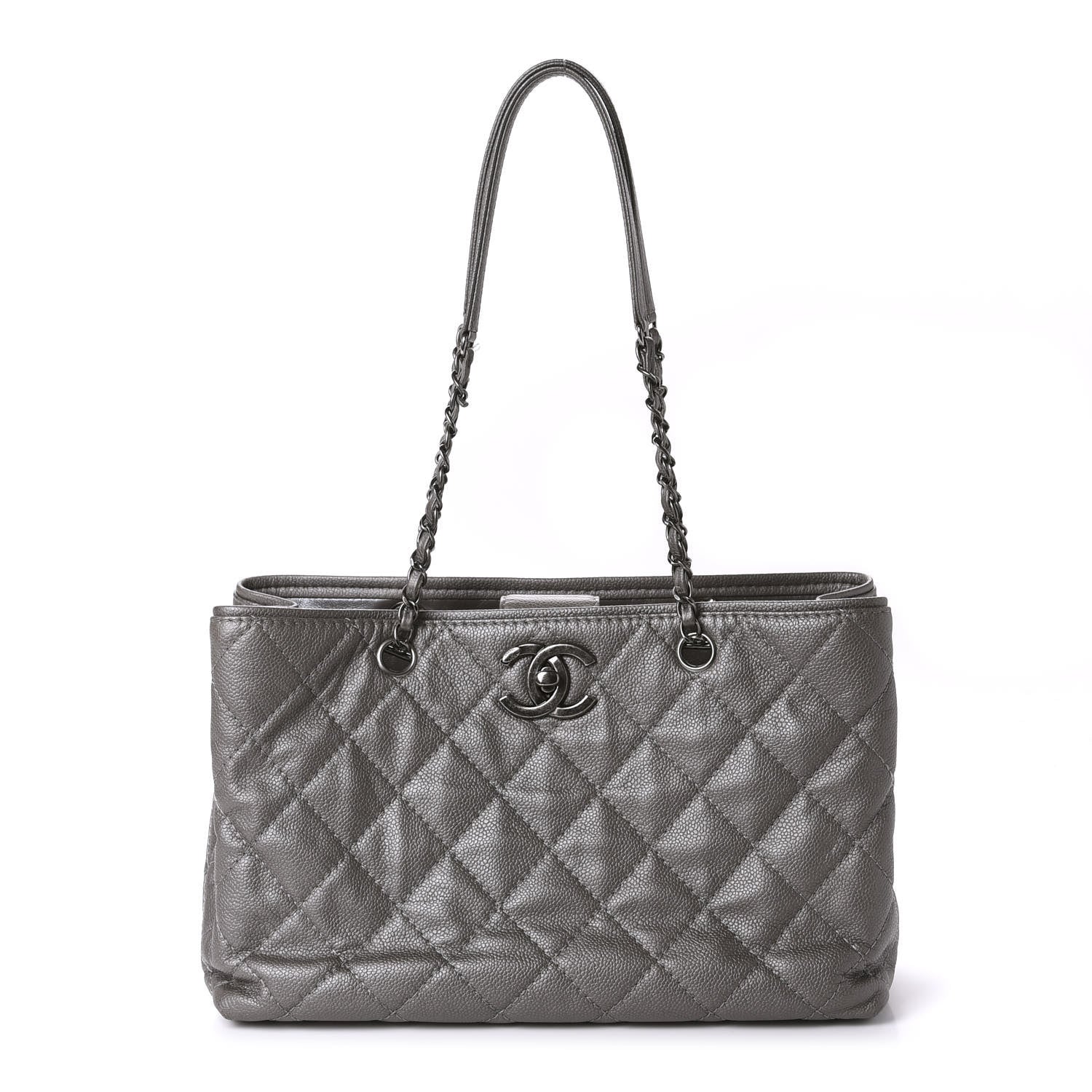 Chanel Caviar Medium Be Caviar Tote Silver 1 of 12