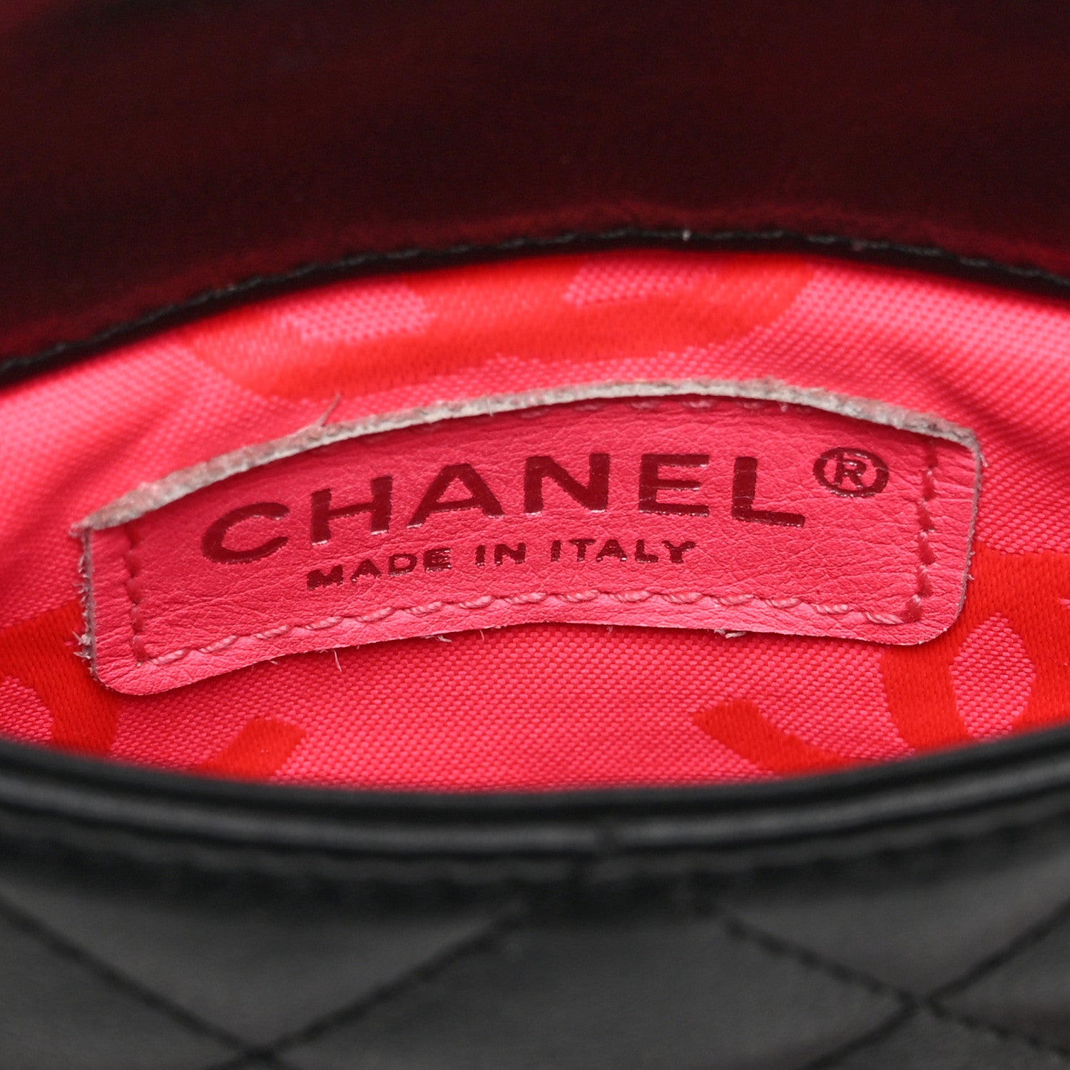 Chanel Calfskin Quilted Cambon Crossbody Messenger Black White 6 of 10