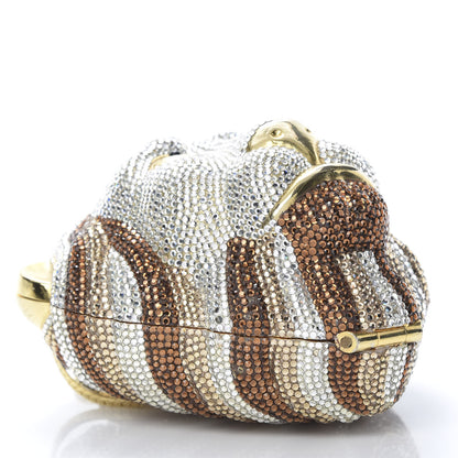 Judith Leiber Swarovski Crystal Lion King Minaudiere Clutch Silver Multicolor 5 of 15