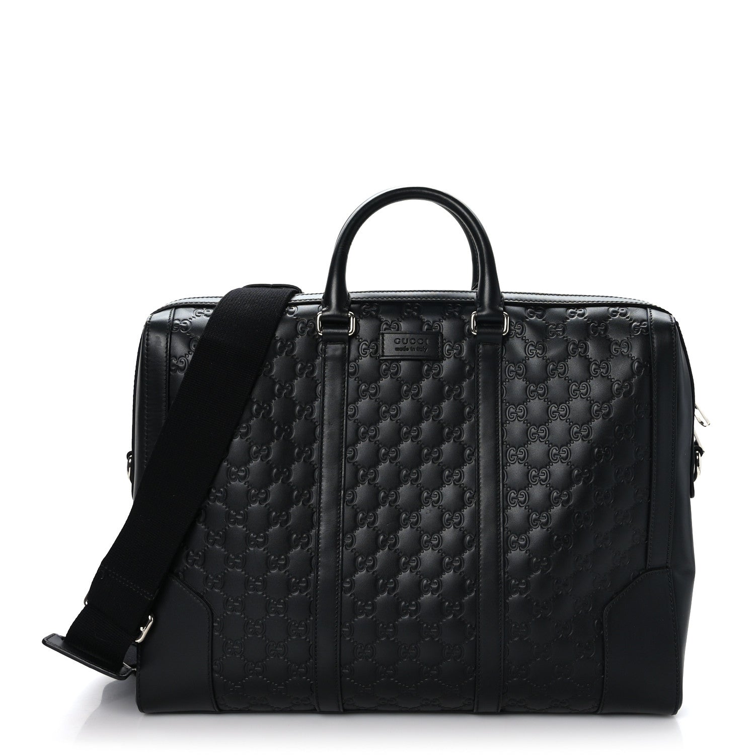 Gucci Guccissima Signature Eden Briefcase Black 1 of 9