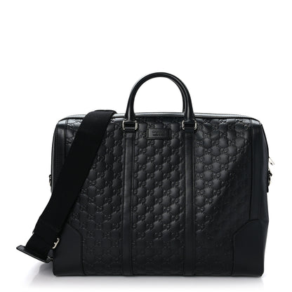 Gucci Guccissima Signature Eden Briefcase Black 1 of 9