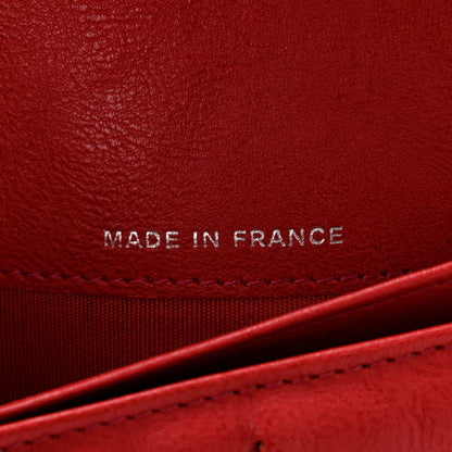 Chanel Calfskin Quilted Boy Chain Around Yen Wallet Red 7 of 8