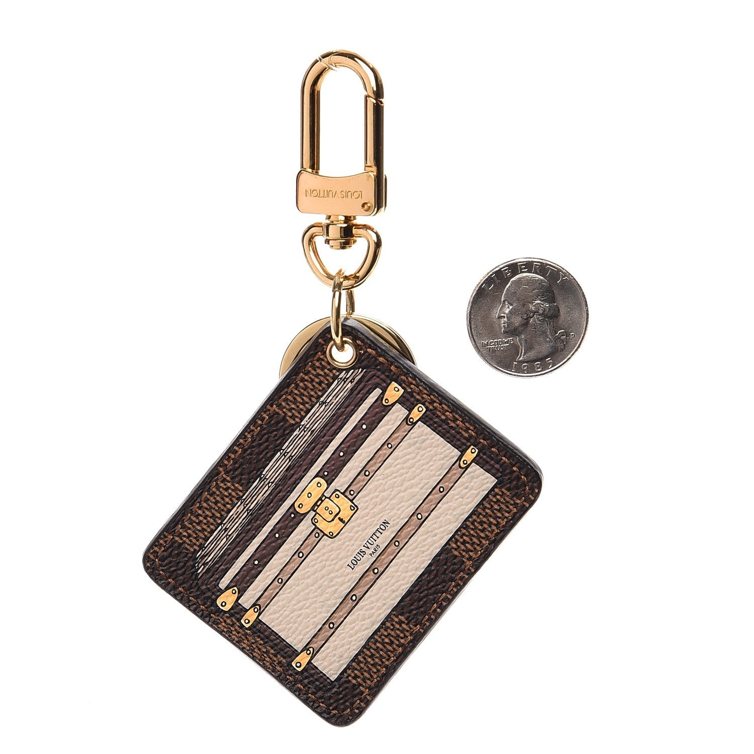 Louis Vuitton Damier Ebene Trunks and Locks Bag Charm 2 of 4