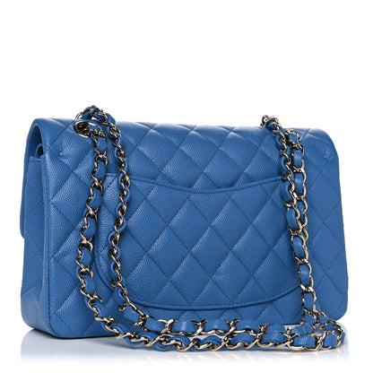Chanel Caviar Quilted Small Double Flap Blue 3 of 10