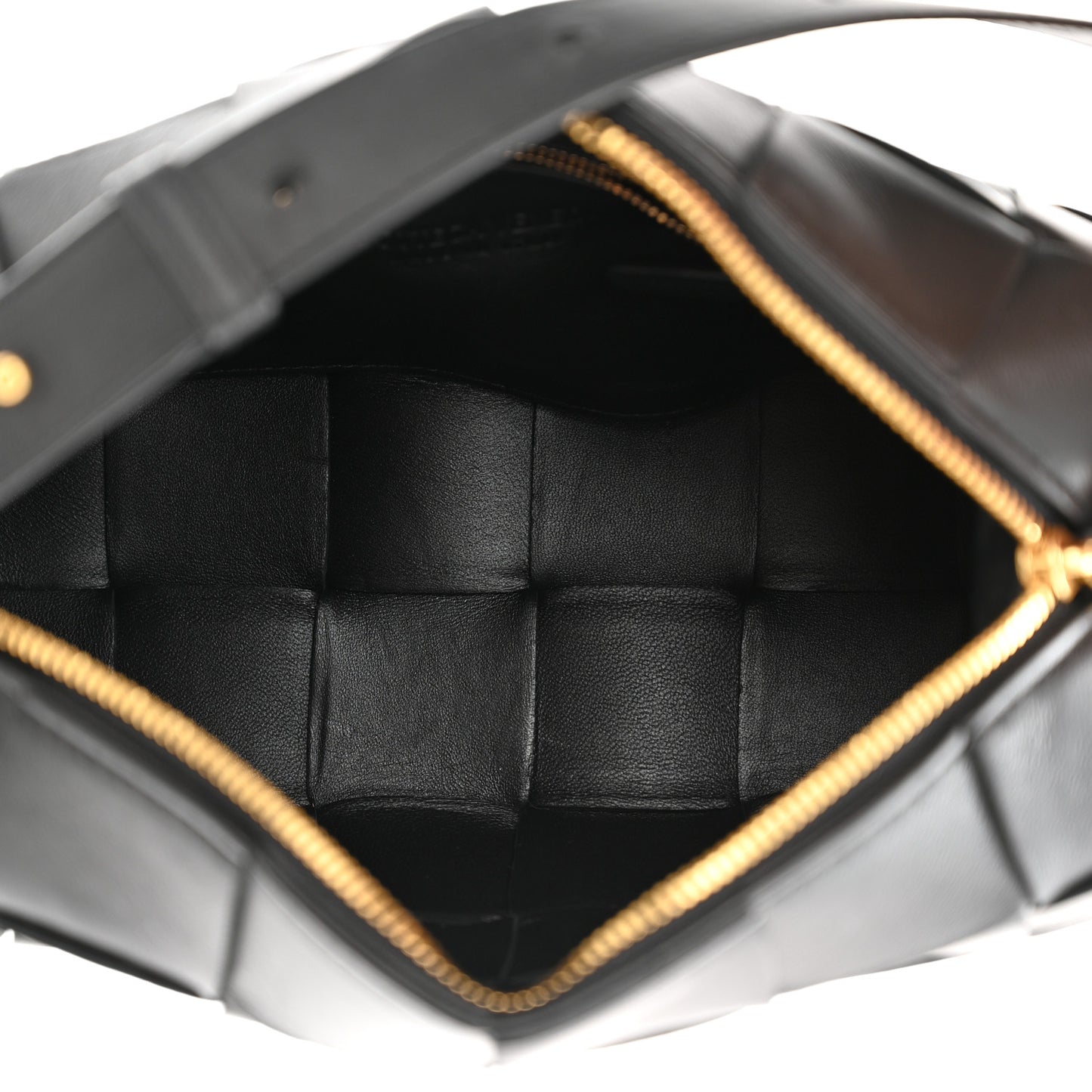 Lambskin Maxi Intrecciato Brick Cassette Bag Black
