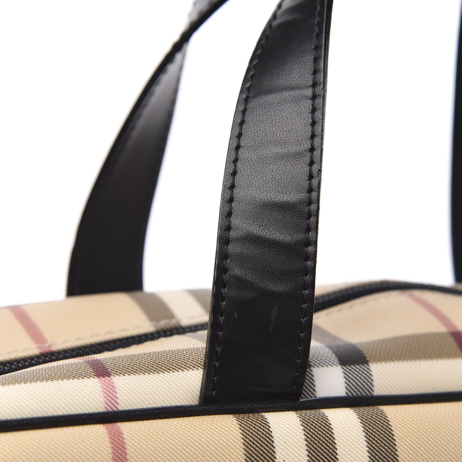 Burberry Canvas House Check Top Handle Bag Black 10 of 12