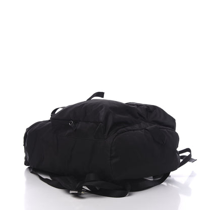 Prada Technical Nylon Saffiano Double Buckle Backpack Black 3 of 9