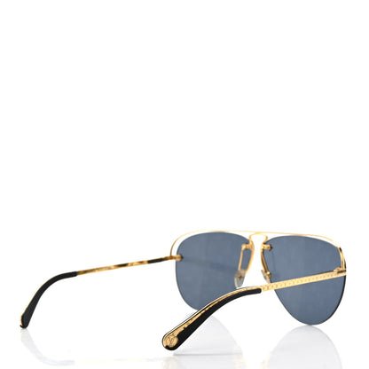 Louis Vuitton Metal Monogram Grease Sunglasses Z1172W Dark Gun 4 of 6