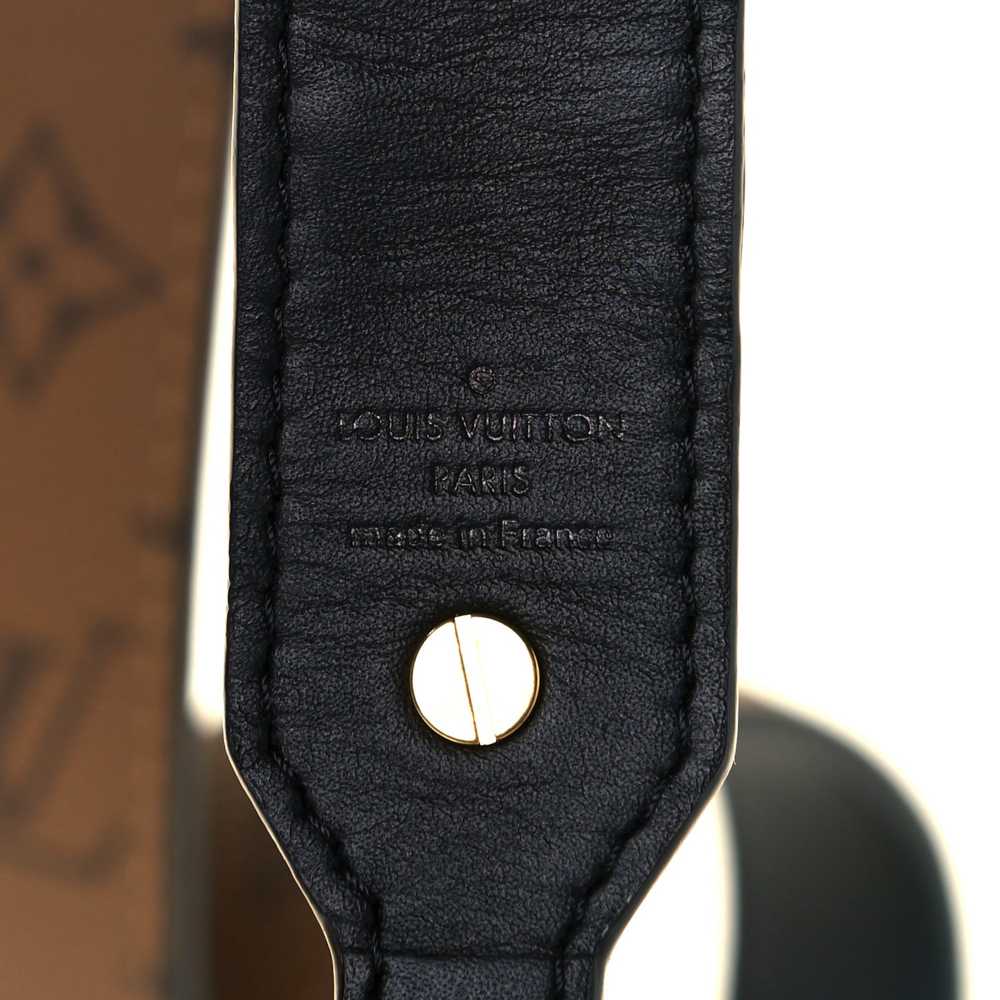 Reverse Monogram Bandouliere Shoulder Strap XL Black