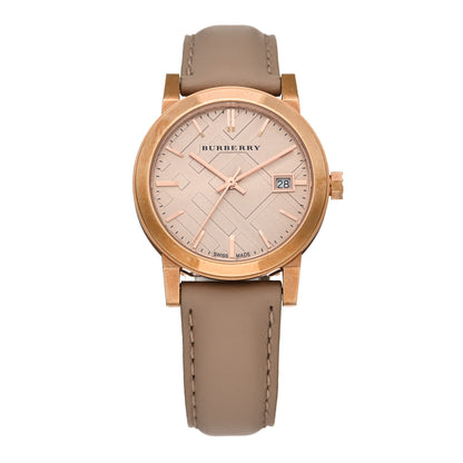 Burberry Stainless Steel Calfskin 33mm The City Quartz Watch Nude BU9109 1 of 5