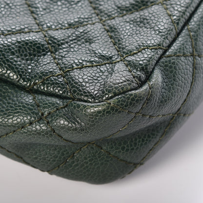 Chanel Iridescent Caviar Quilted Medium Chic Flap Green 12 of 15