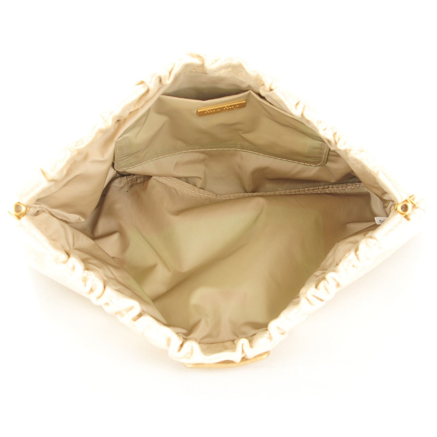 Metallic Frame Clutch Gold