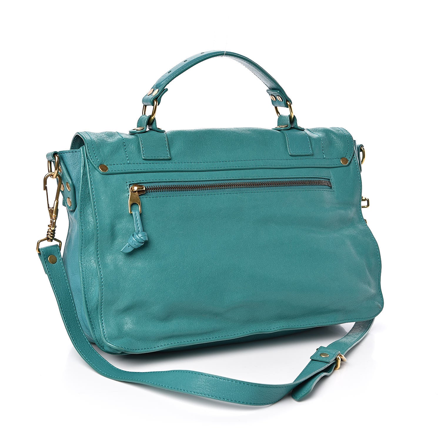 Proenza Schouler Lambskin Medium PS1 Satchel Emerald 3 of 9