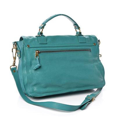 Proenza Schouler Lambskin Medium PS1 Satchel Emerald 3 of 9