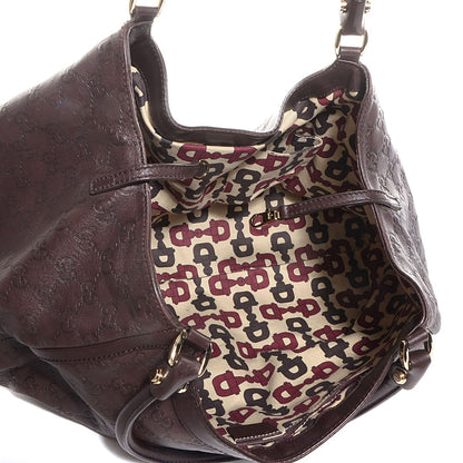Gucci Guccissima Large D Gold Hobo Chocolate Brown 5 of 7