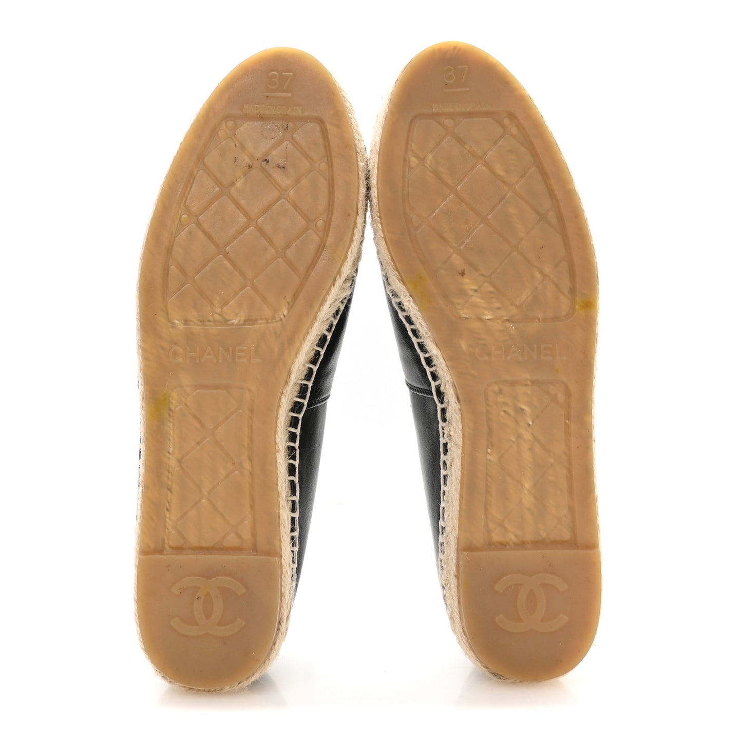 Lambskin CC Espadrilles 37 Black