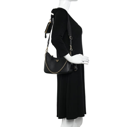 Prada Saffiano Lux Re-Edition 2005 Shoulder Bag Black 2 of 12