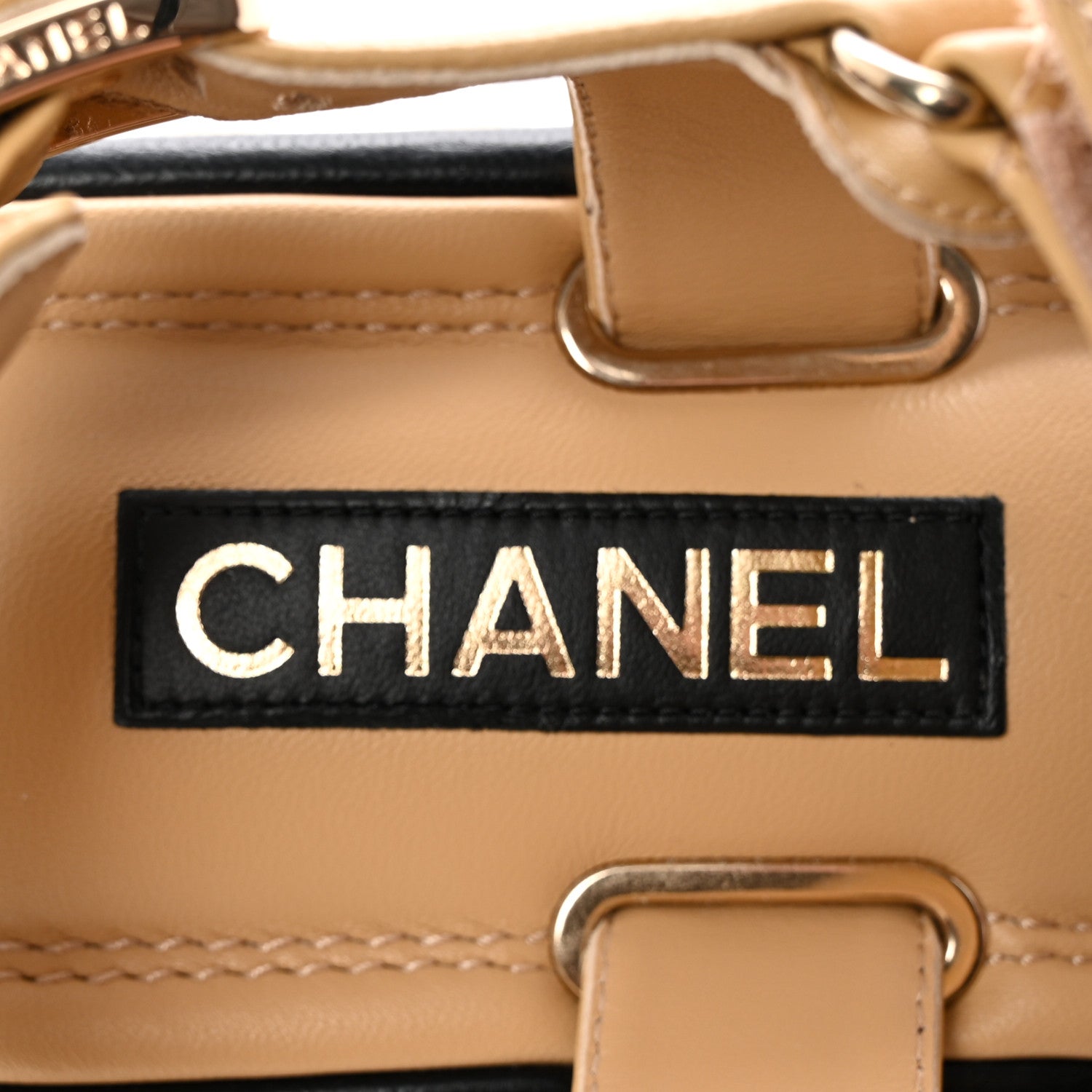 Chanel Lambskin Quilted Platform Sandals 41 Beige Black 9 of 11