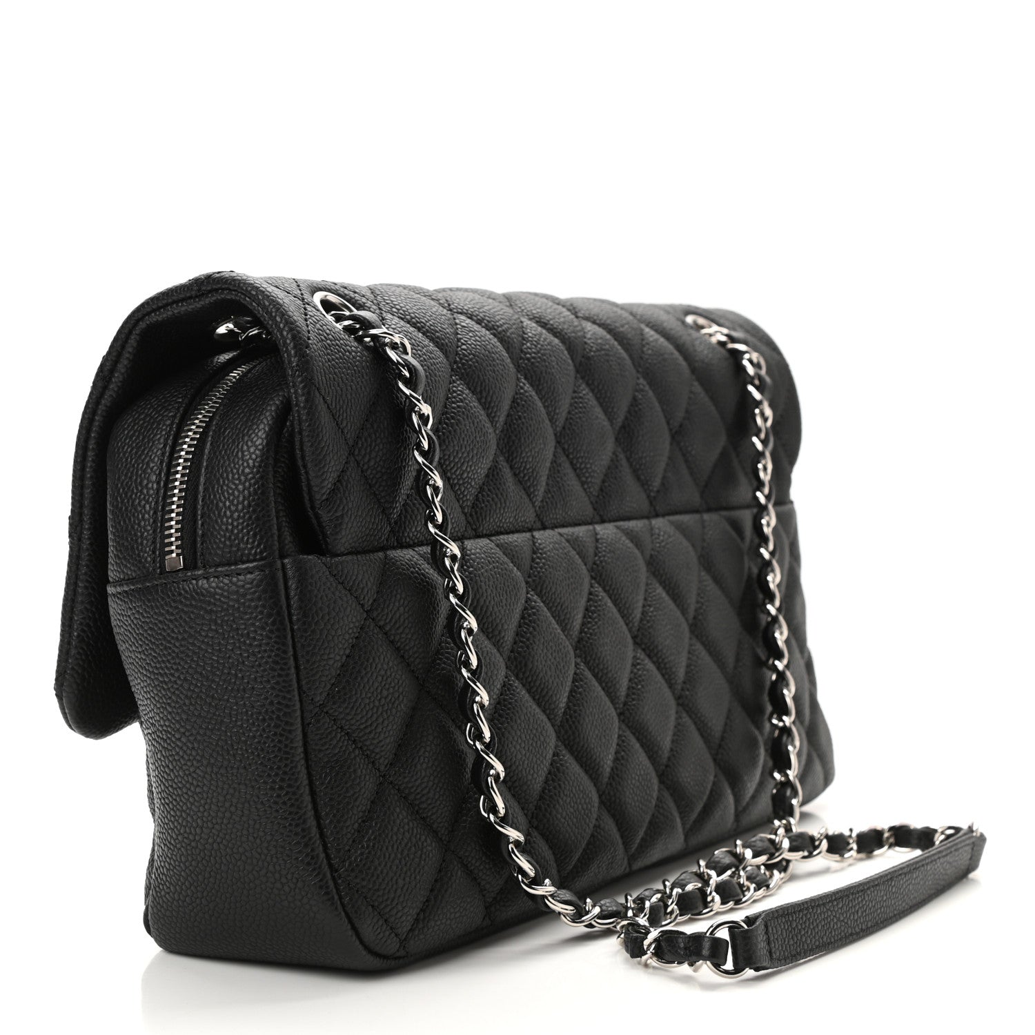 Chanel Caviar Quilted Jumbo Easy Flap Black 3 of 11