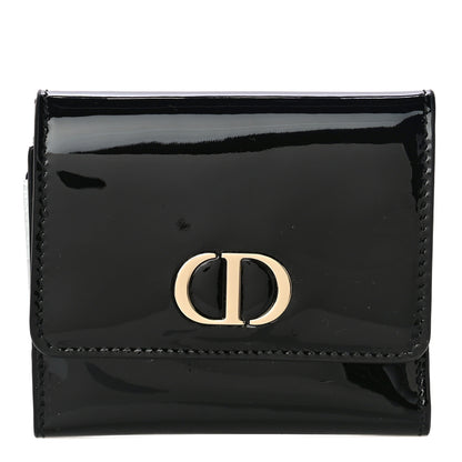 Christian Dior Patent 30 Montaigne Wallet Black 1 of 11