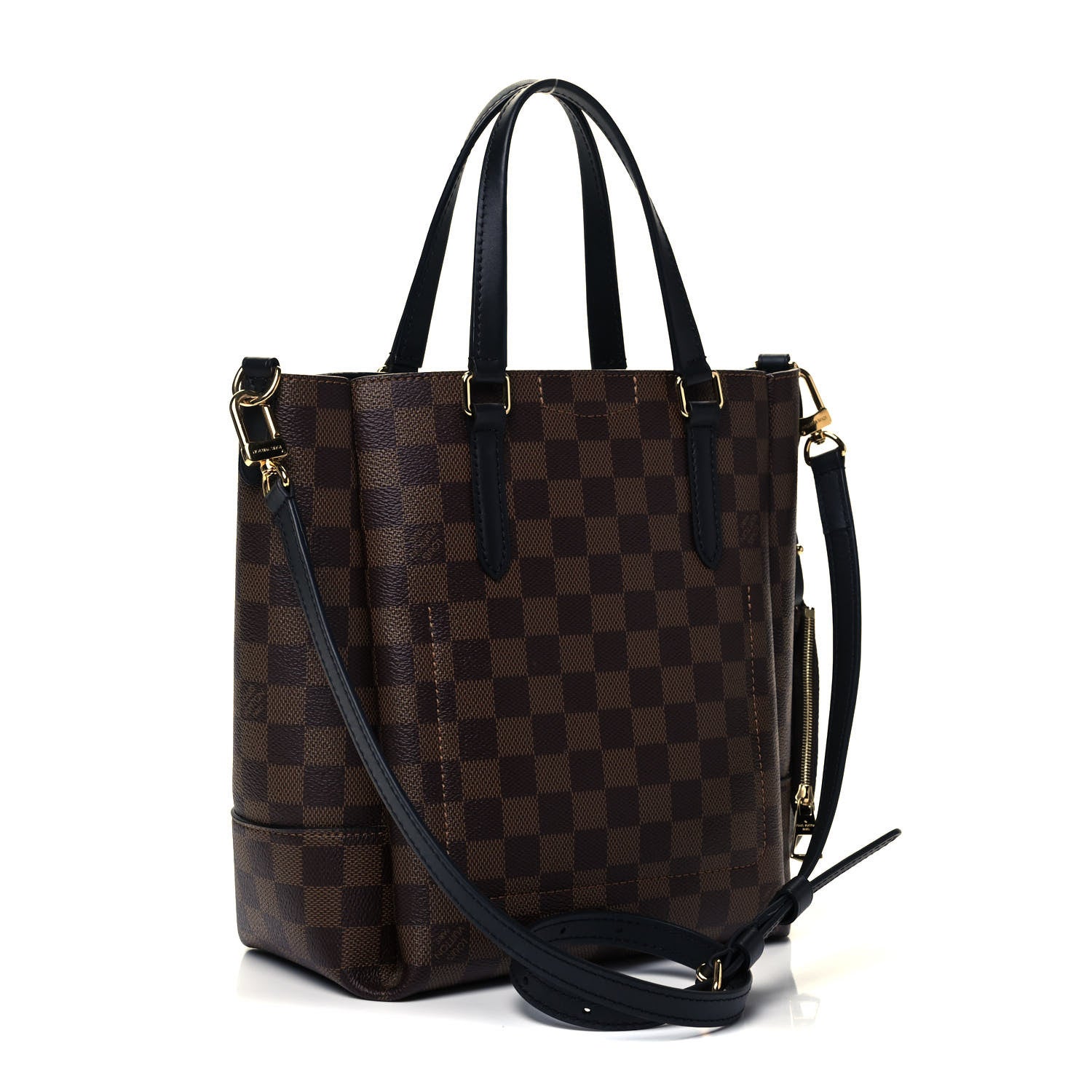 Louis Vuitton Damier Ebene Belmont PM Black 3 of 9