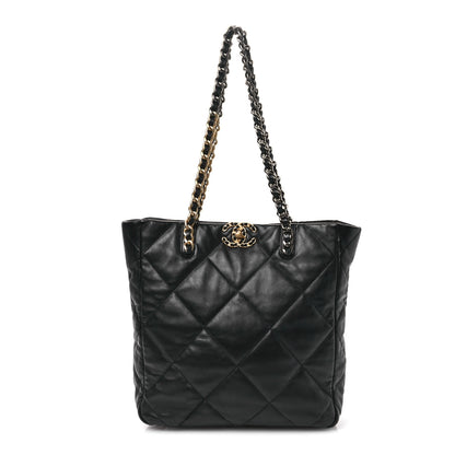 Chanel Lambskin Quilted Chanel 19 Shopping Bag Black 1 of 10