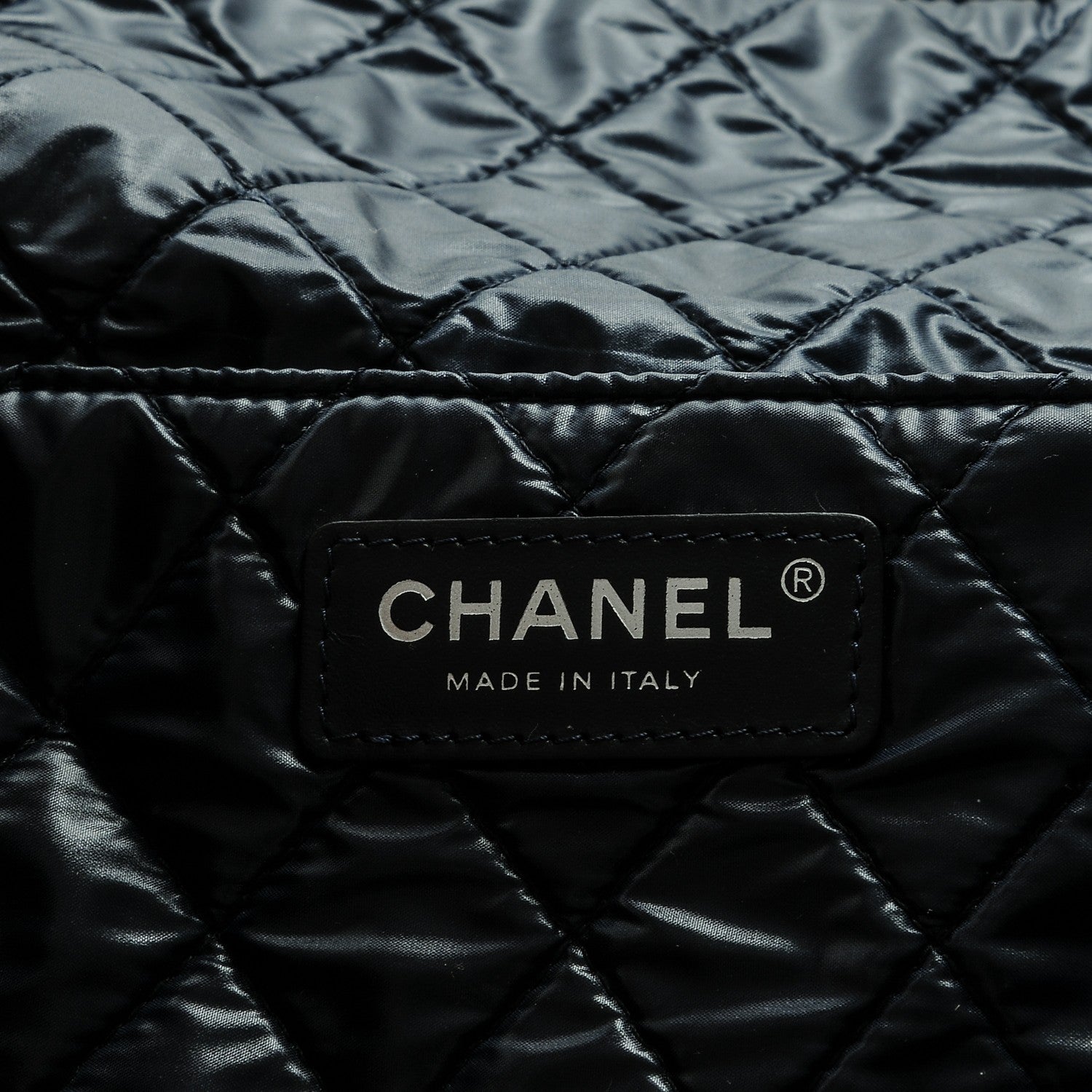Chanel Nylon Cat Emoticon Tote Navy Gold 7 of 8