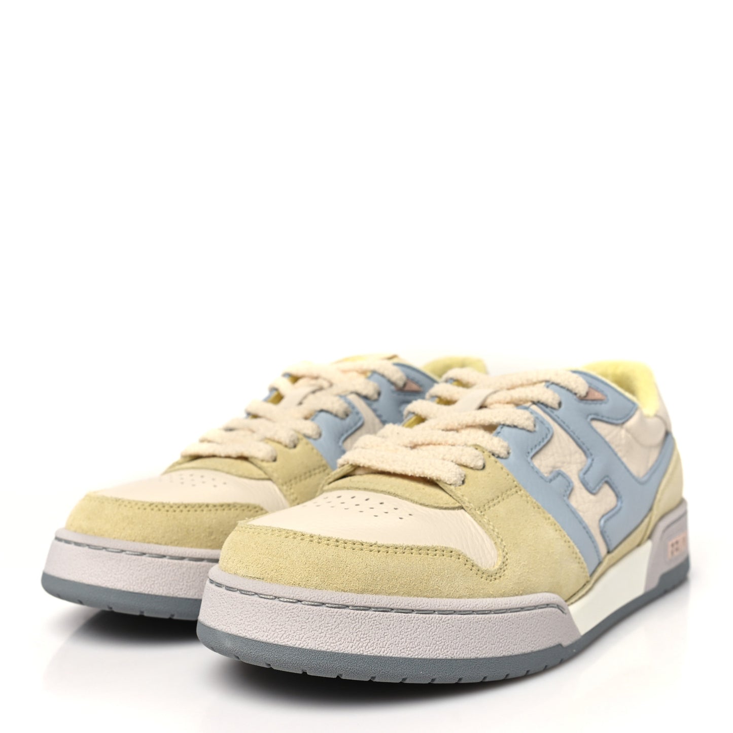 Suede Vitello Fendi Match Low Top Sneakers 41 Straw Azzurro Poison Connecticut