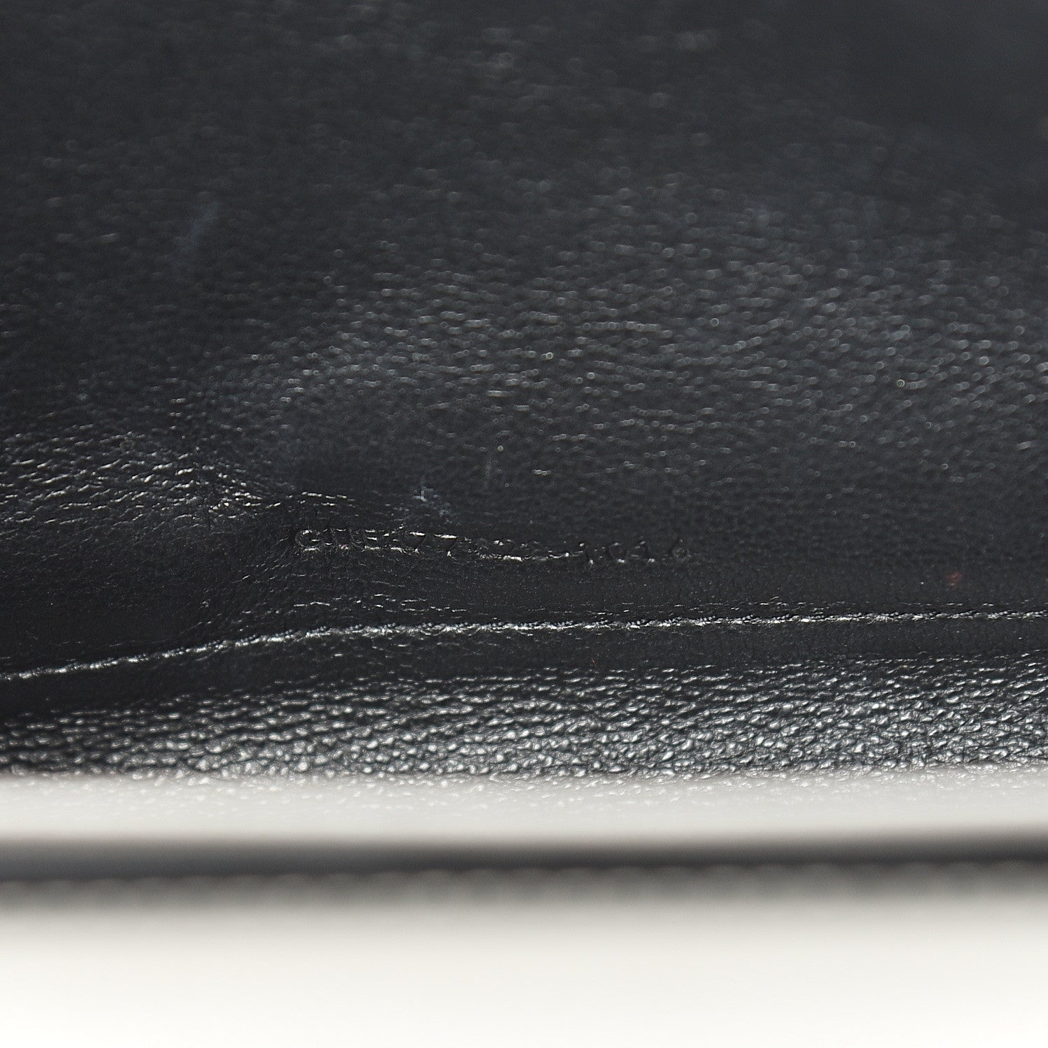 Saint Laurent Grain De Poudre Matelasse Chevron Monogram Chain Wallet Oyster Grey 7 of 13