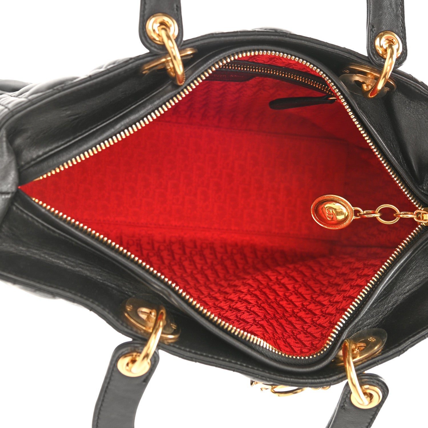 Christian Dior Lambskin Cannage Large Lady Dior Black 5 of 8