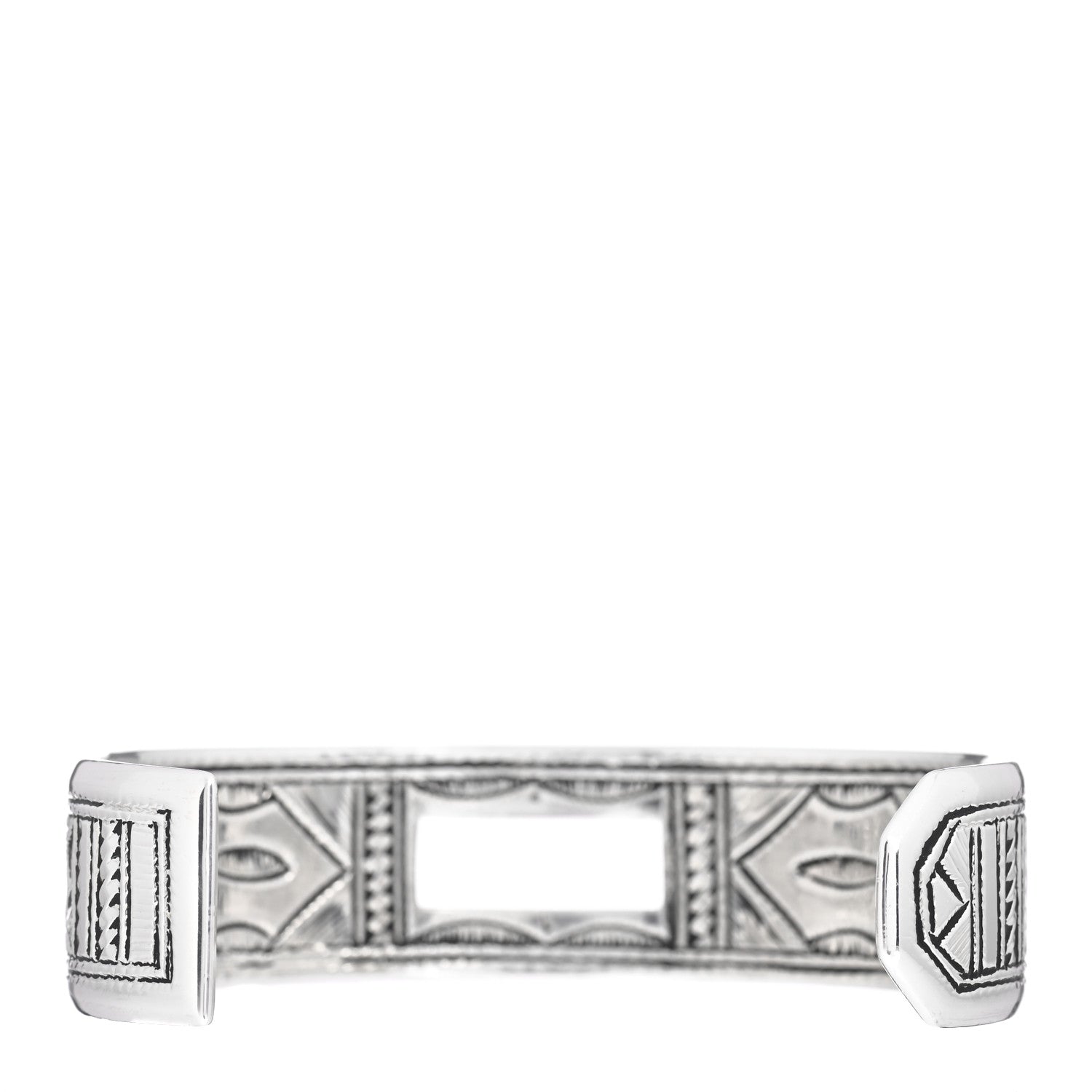 Hermes Sterling Silver Touareg Newton Cuff Bracelet 3 of 4