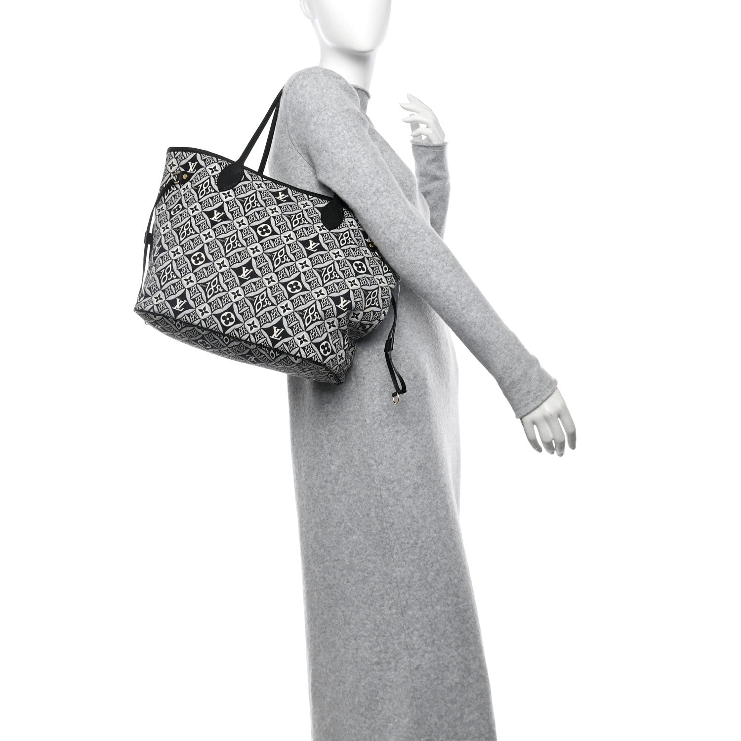Louis Vuitton Jacquard Since 1854 Neverfull MM Grey 2 of 11