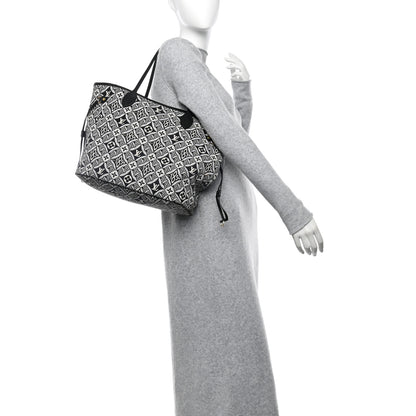 Louis Vuitton Jacquard Since 1854 Neverfull MM Grey 2 of 11