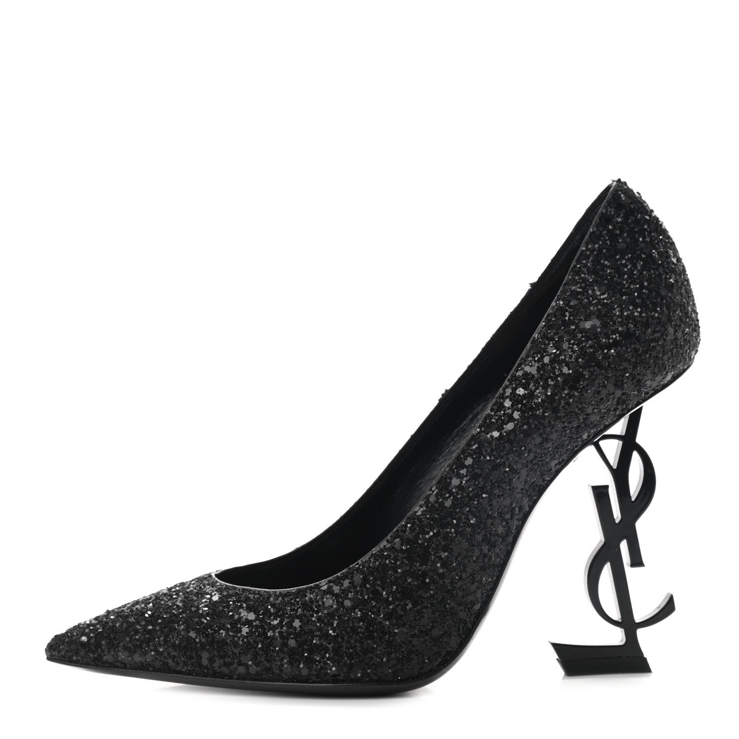 Saint Laurent Glitter Opyum 100 Pumps 36.5 Black 1 of 7