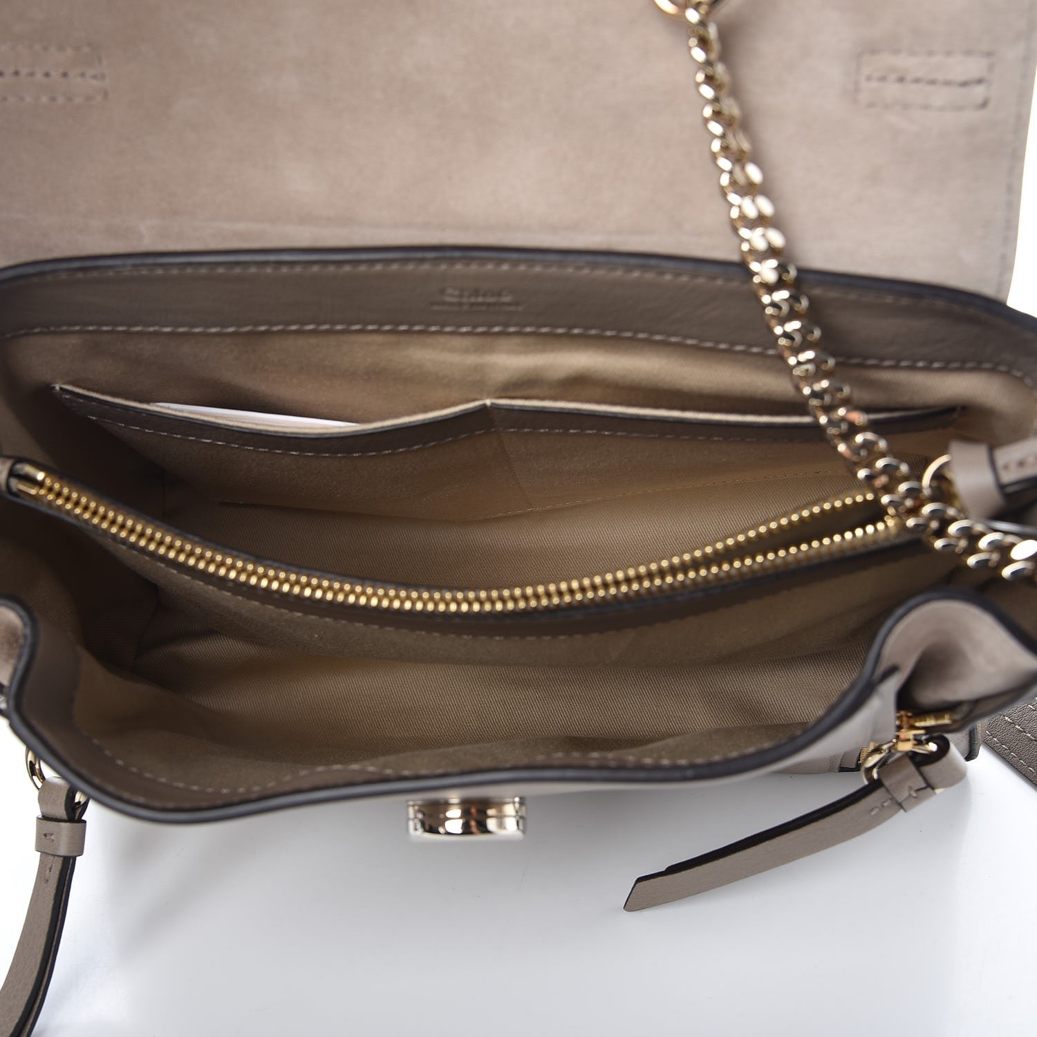Chloe Calfskin Small Faye Day Shoulder Bag Motty Grey 6 of 8