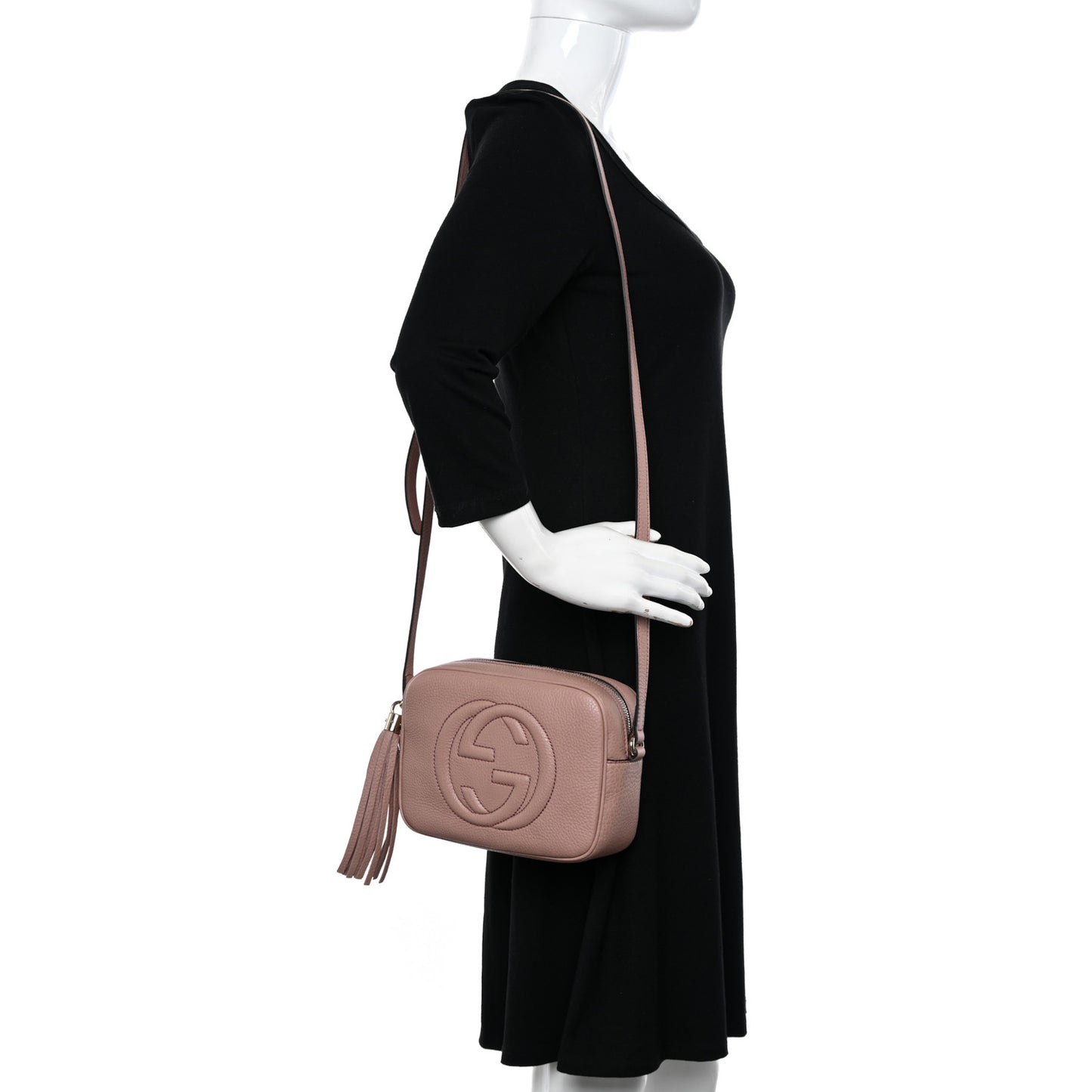 Cellarius Calfskin Small Soho Disco Bag Dark Cipria