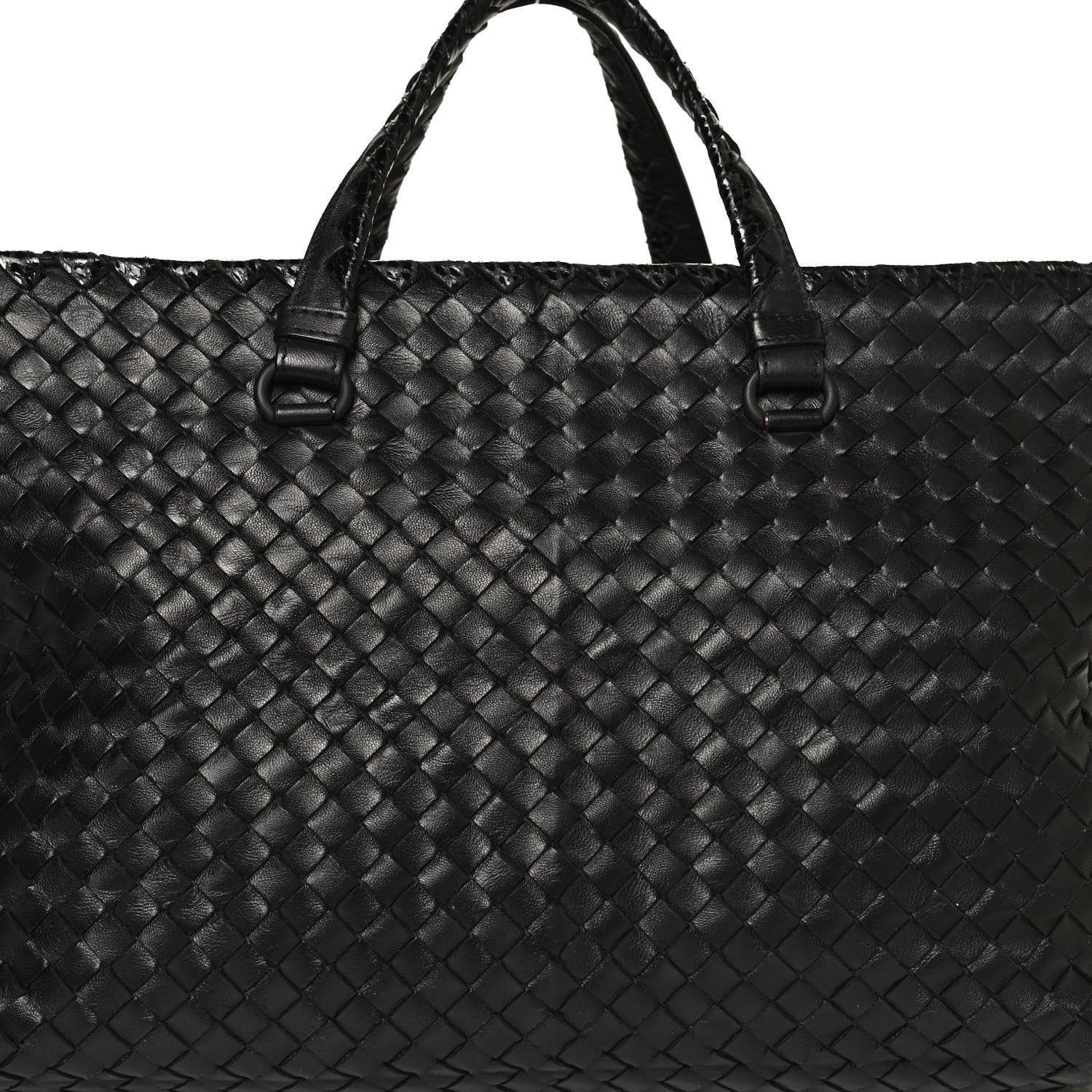 Bottega Veneta Nappa Intrecciato Ayers Brick Tote Black 9 of 11