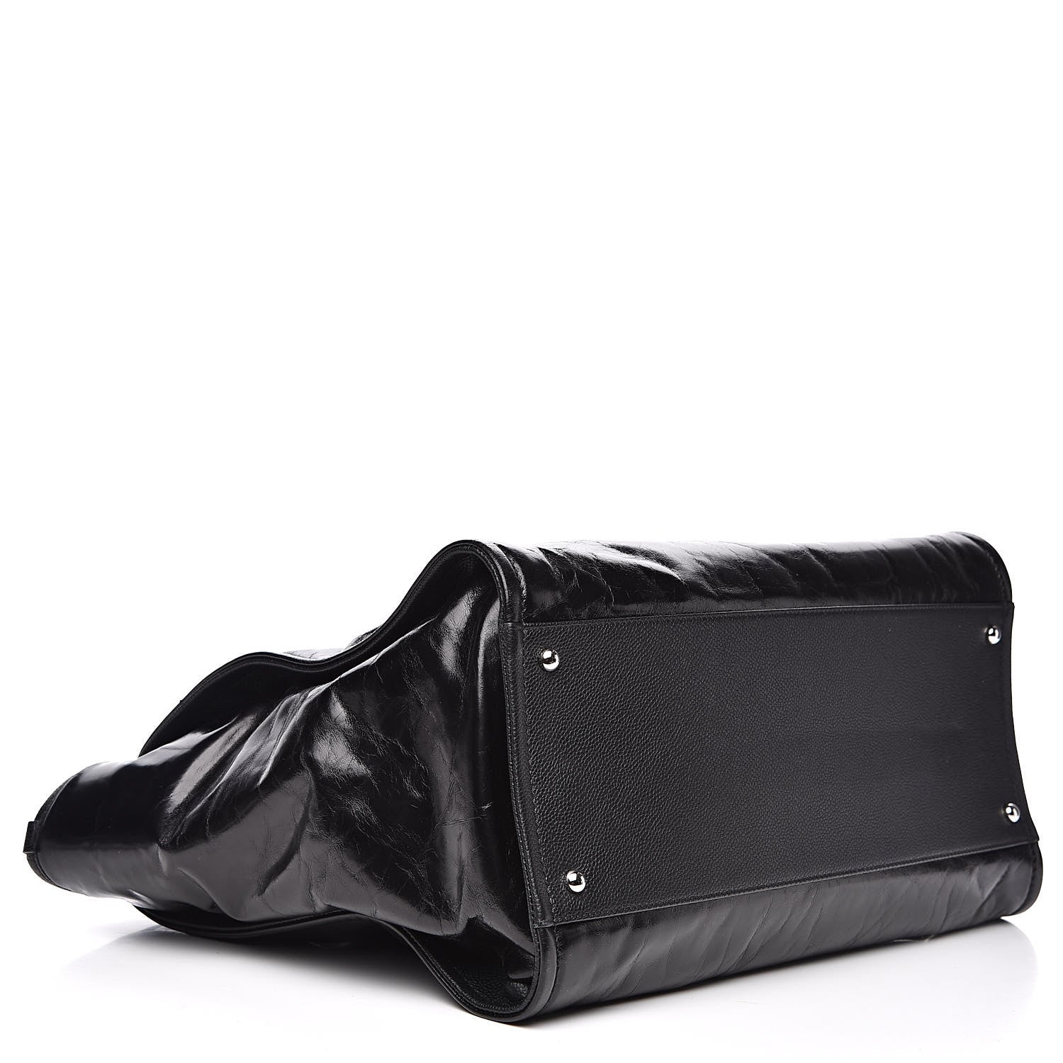Chanel Glazed Calfskin Large Deauville Tote Black 4 of 11