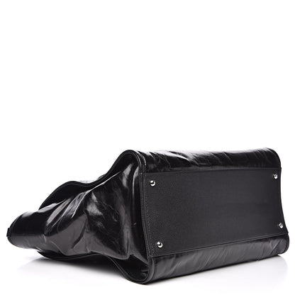Chanel Glazed Calfskin Large Deauville Tote Black 4 of 11