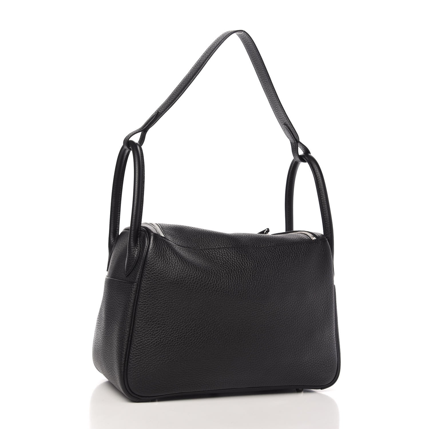 Hermes Taurillon Clemence Lindy 30 Black 3 of 11