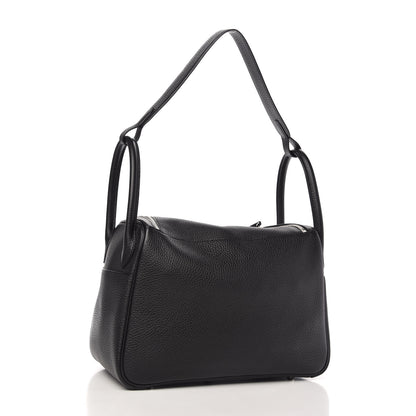 Hermes Taurillon Clemence Lindy 30 Black 3 of 11