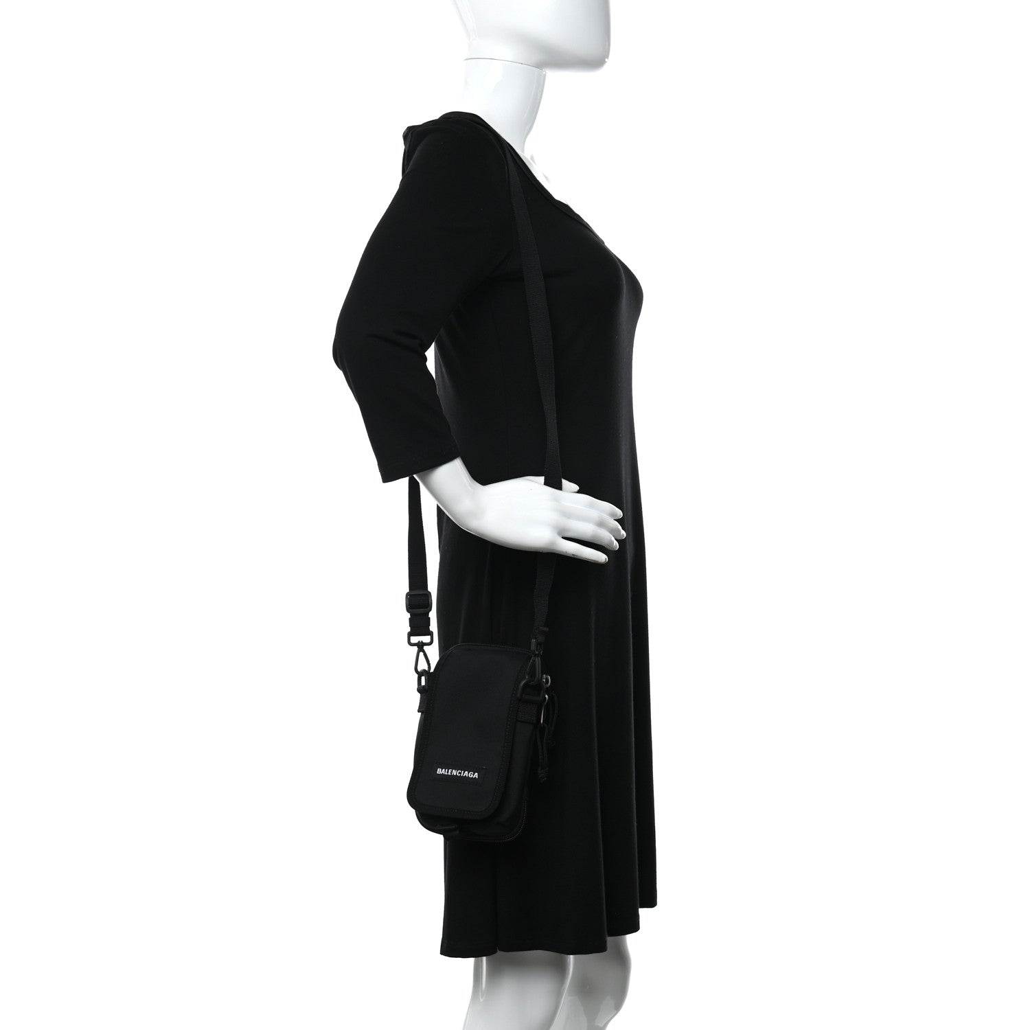 Balenciaga Nylon Explorer Crossbody Black 2 of 9