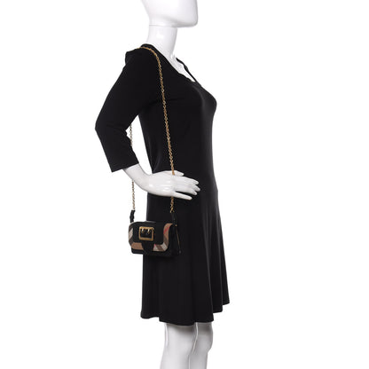 Burberry House Check Calfskin Small Madison Buckle Bag Black 2 of 9