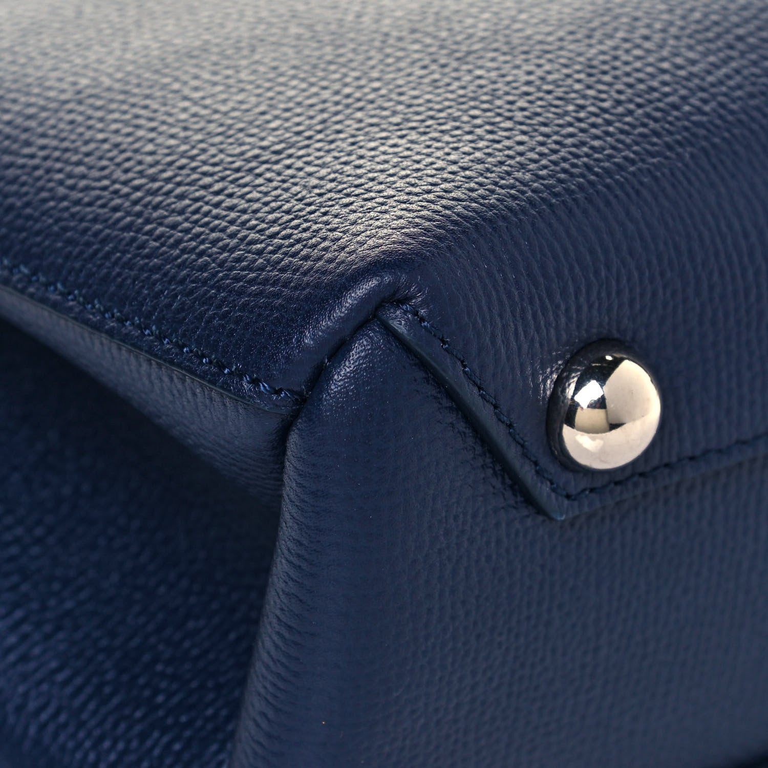 Burberry Grainy Calfskin House Check Small Banner Tote Regency Blue 5 of 12
