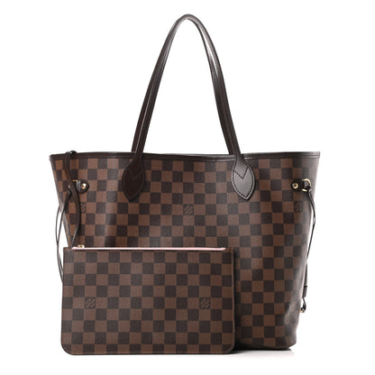 Louis Vuitton Damier Ebene Neo Neverfull MM Rose Ballerine 1 of 17