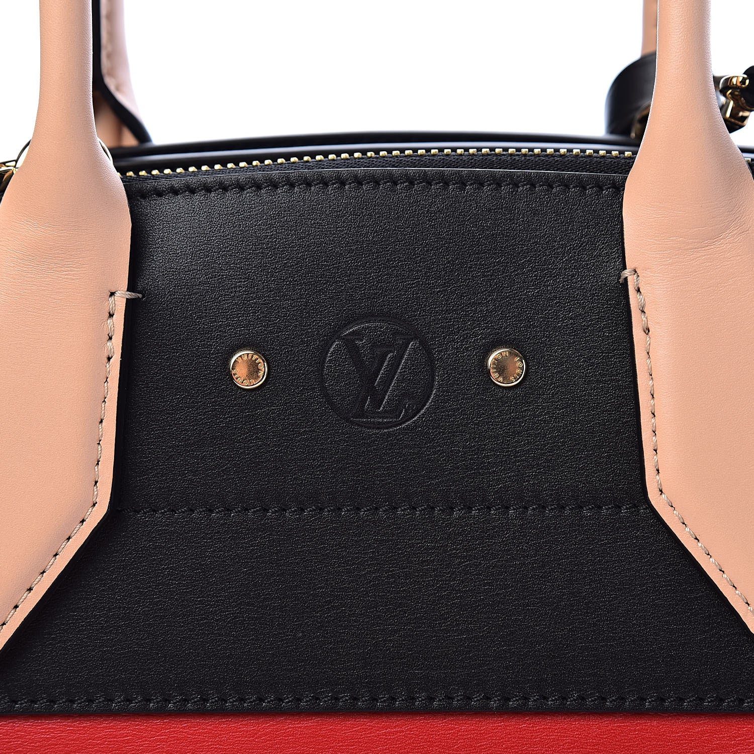 Louis Vuitton Calfskin City Steamer MM Rouge Black 9 of 10