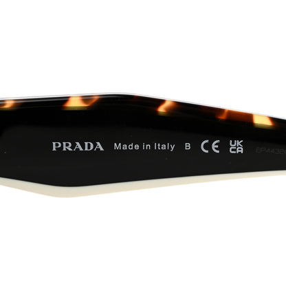 Prada Acetate Square Sunglasses SPR 16Y Black Havana 6 of 7