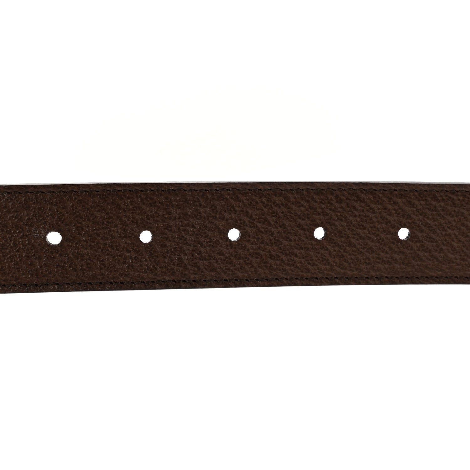 Gucci GG Supreme Monogram Textured Dollar Calfskin Squared Interlocking G 30mm Reversible Belt 95 38 Beige Ebony New Acero 4 of 6