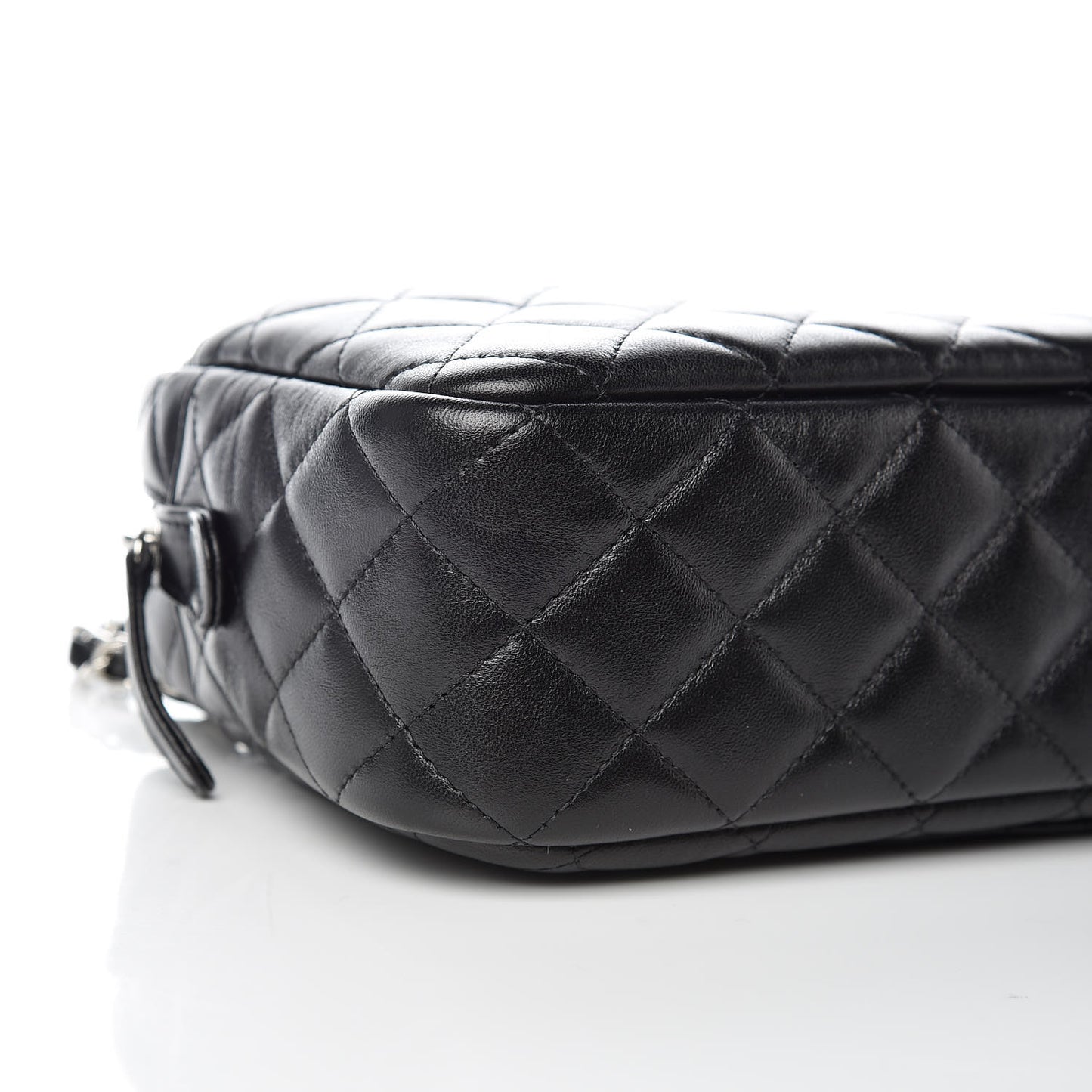 Lambskin Quilted Camera Case Black