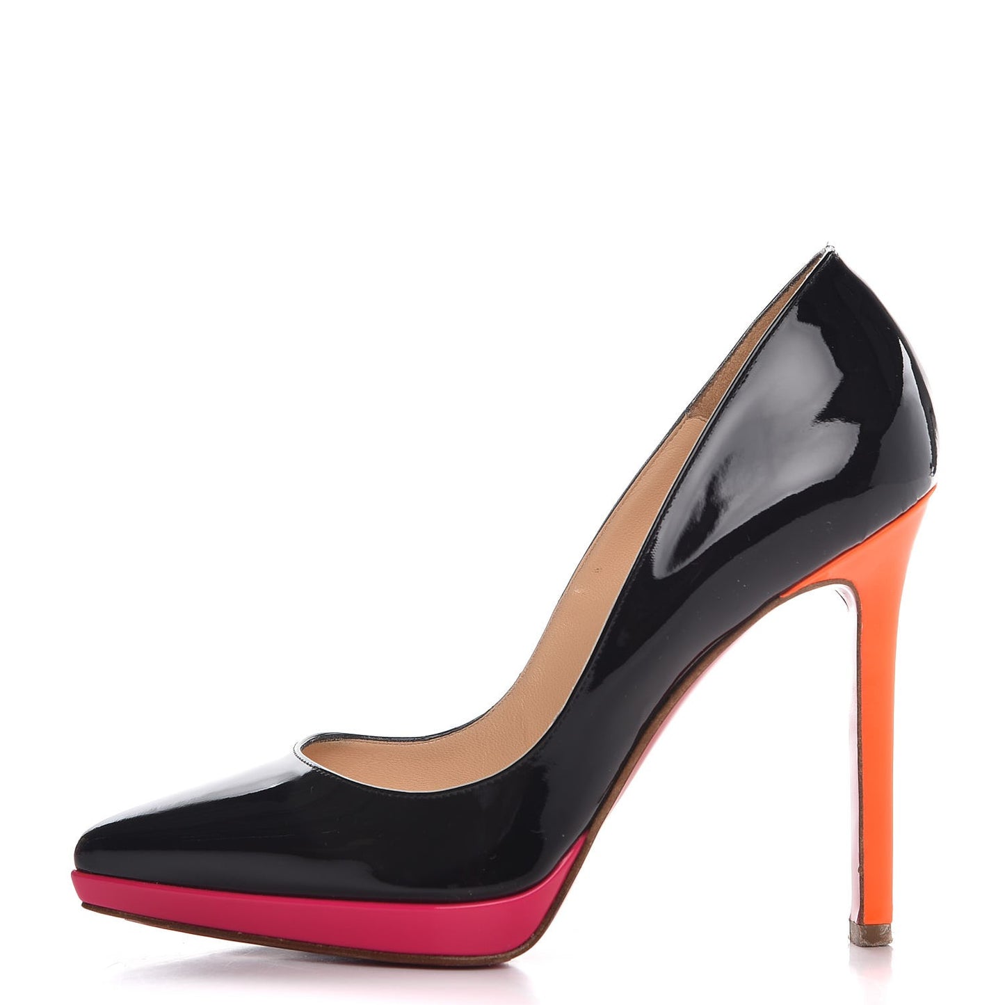 Patent Pigalle Plato 120 Pumps 35 Fluo Black Rose Matador